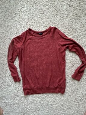 Buffalo David Bitton Heathered Rust Red Crewneck